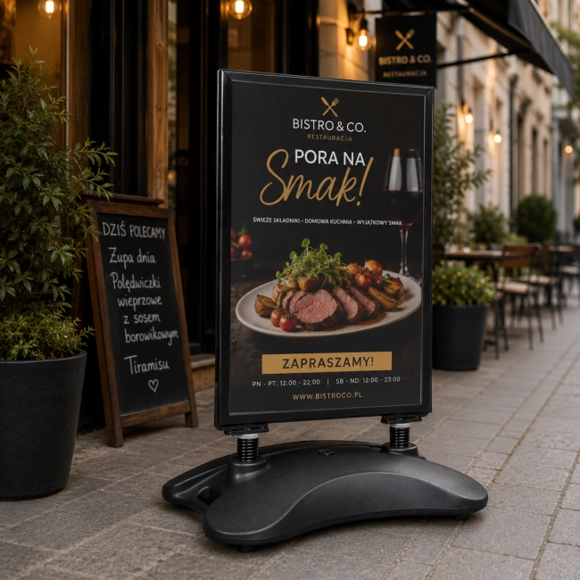Potykacz reklamowy zewnętrzny Hampton czarny B2